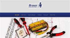 Desktop Screenshot of elektrotechnik-braun.de